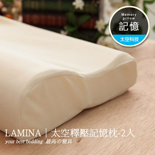 LAMINA 太空釋壓記憶枕-2入